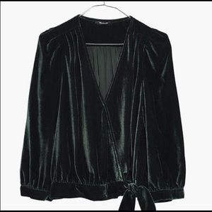 Madewell velvet wrap top